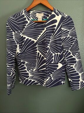 J.Crew Fan Print Cotton Lady Jacket